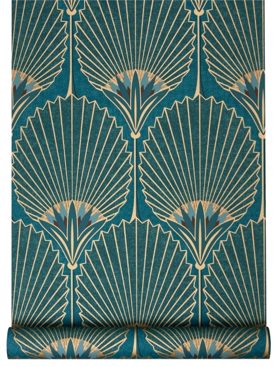 tapeta A54902 liście w stylu art deco