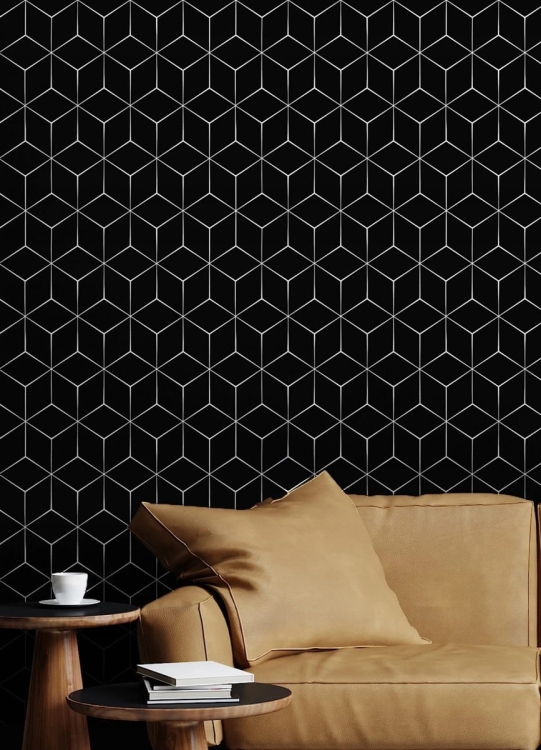 tapeta 178101 czarne sześciany w 3d