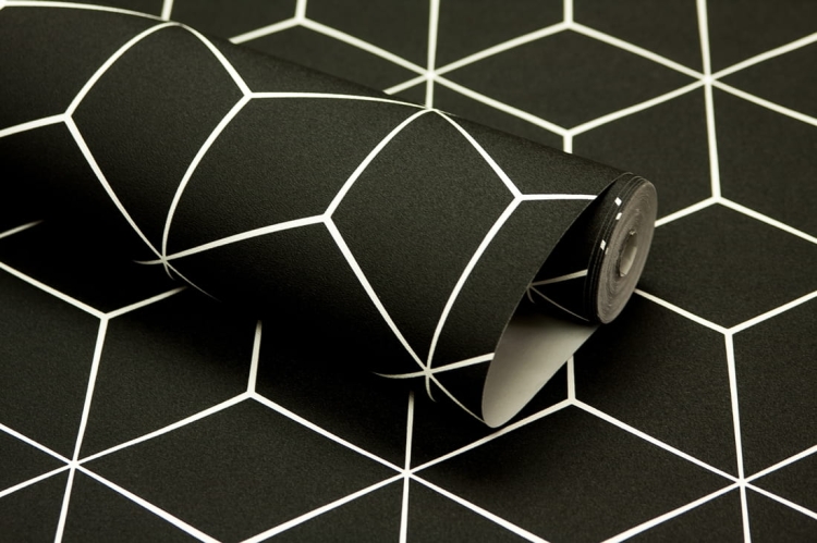 tapeta 178101 czarne sześciany w 3d