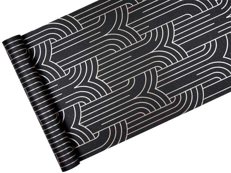 Tapeta M42119 Geometryczna w stylu Art Deco Czarna