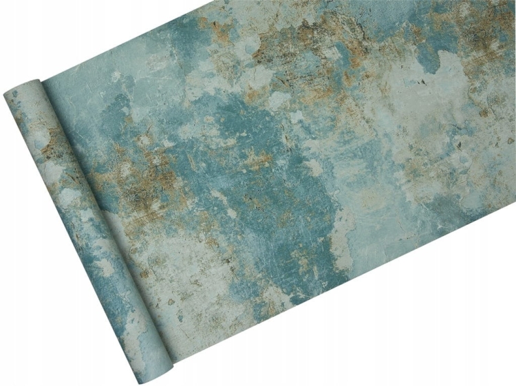 Tapeta Winylowa A63103 Turkusowy Stary Mur
