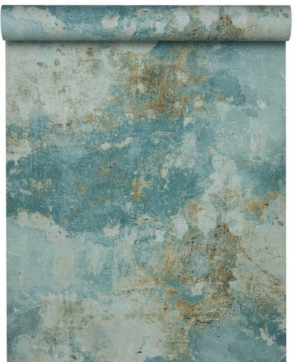 Tapeta Winylowa A63103 Turkusowy Stary Mur
