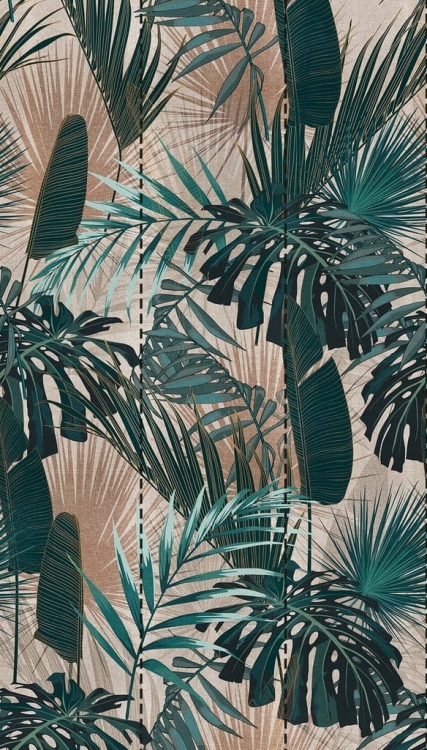 mural 39180-1 Liście Palma i Monstera Zielona