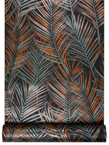 tapeta winylowa 39038-6 w Liście Palmy Ciemne Tlo