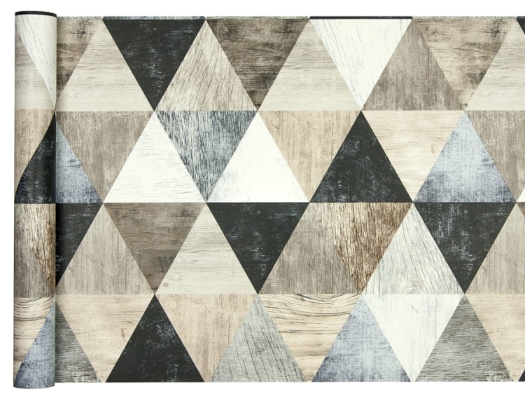 tapeta 638660 w drewniane trójkąty