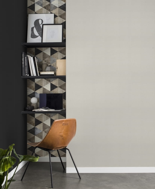 tapeta 638660 w drewniane trójkąty