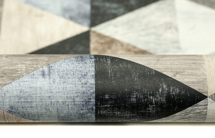 tapeta 638660 w drewniane trójkąty