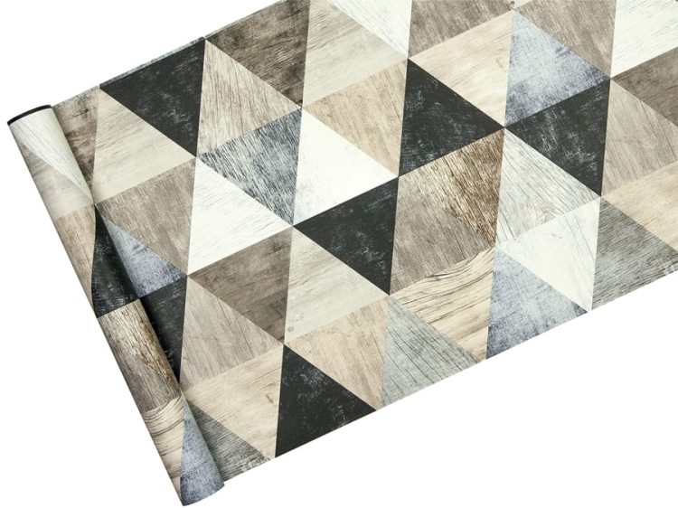 tapeta 638660 w drewniane trójkąty