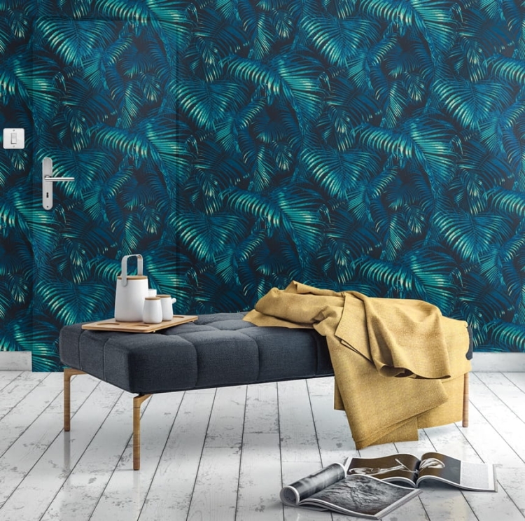 tapeta 822915 turkusowe liście palmy