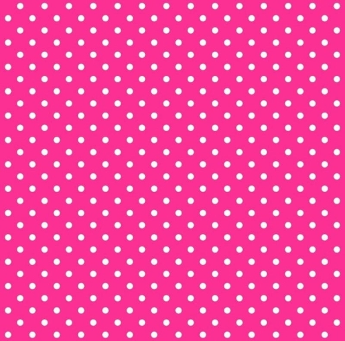 FAB 137021 tapety ścienne dot fuchsia pink and white