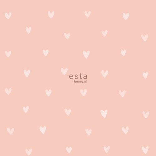 FAB 128831 tapety ścienne hearts peach pink