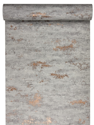 tapeta GT1201 szary beton z miedzią