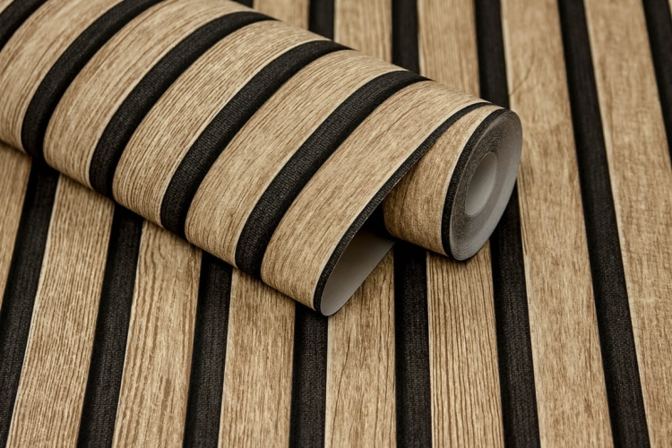 tapeta w dębowe lamele 39109-1
