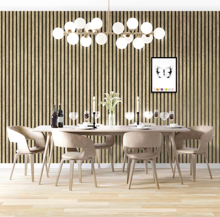 tapeta w dębowe lamele 39109-1