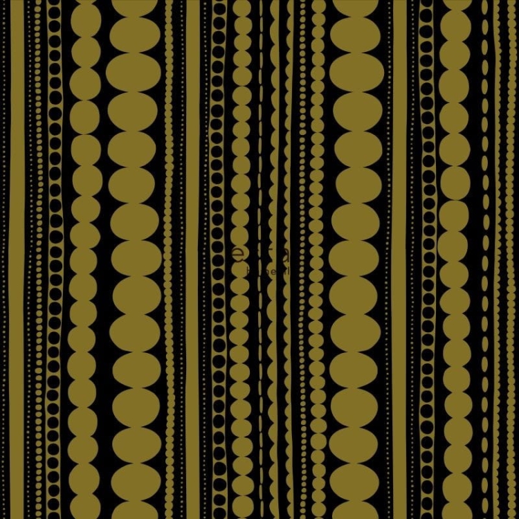FAB 128822 tapety ścienne beads black en shiny gold