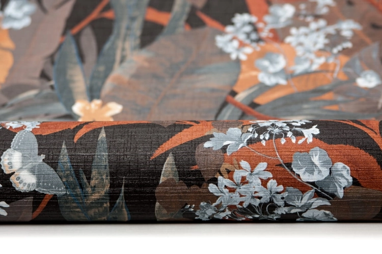 Tapeta 38522-3 brązowa kompozycja z egzotycznych liści