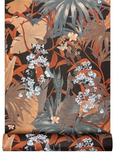 Tapeta 38522-3 brązowa kompozycja z egzotycznych liści