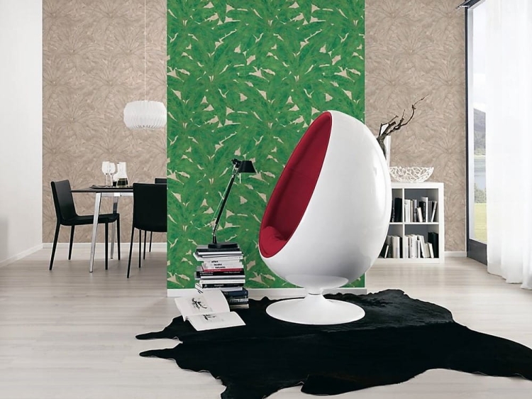 tapeta 36927-3 zielone liście bananowców