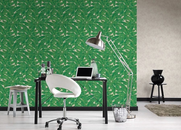 tapeta 36927-3 zielone liście bananowców