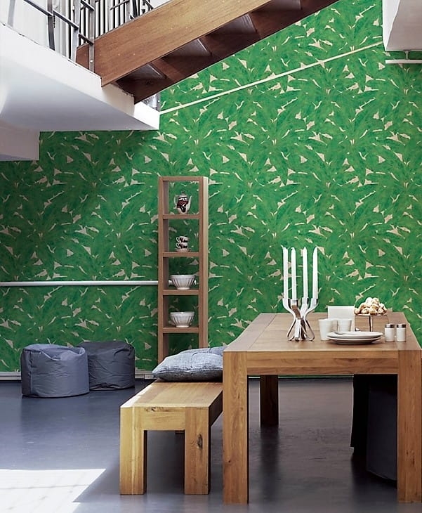 tapeta 36927-3 zielone liście bananowców