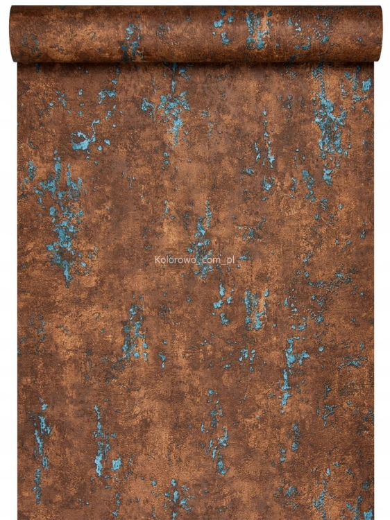 Tapeta 10375-19 nowoczesny Miedziany Tynk industrialny Beton na flizelinie