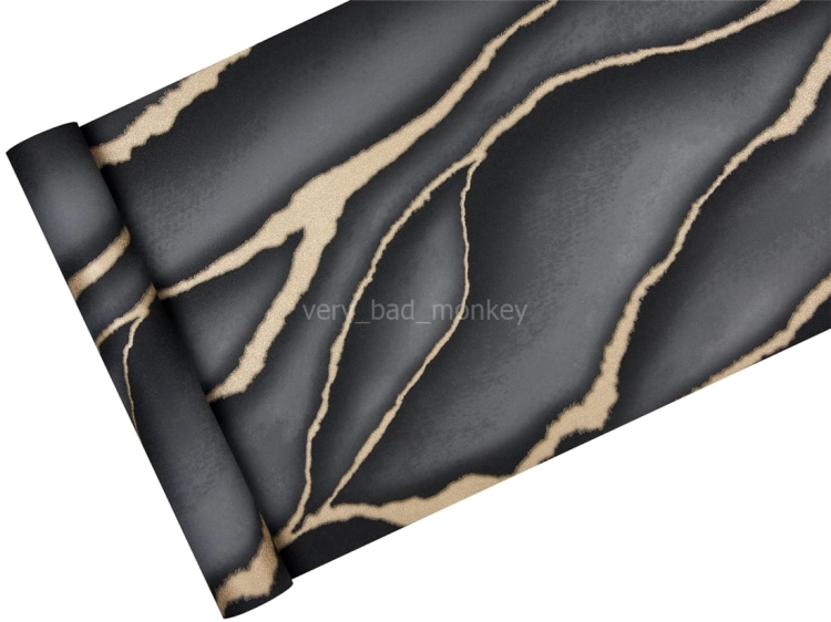 Tapeta 10345-15 Elle Decoration Czarny Kamień + Złoto