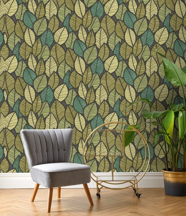 tapeta 480115 w geometryczne liście