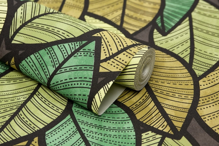 tapeta 480115 w geometryczne liście