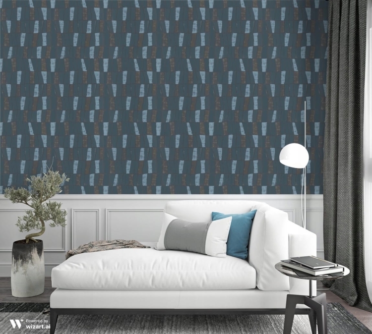 Tapeta 31224 Nowoczesna Niebieska Abstrakcja