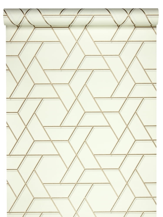 tapeta 833508 nowoczesna siatka geometryczna ze złotem