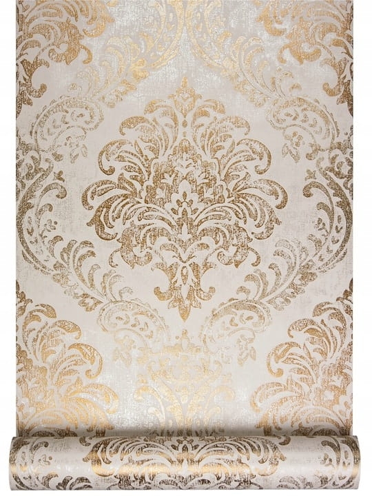tapeta 39112-5 Efektowny ORNAMENT Kremowy ze Złotem