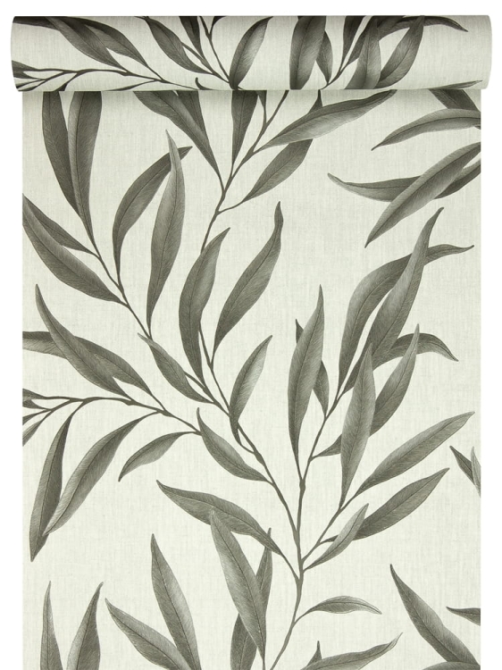 tapeta 32201 w szare liście