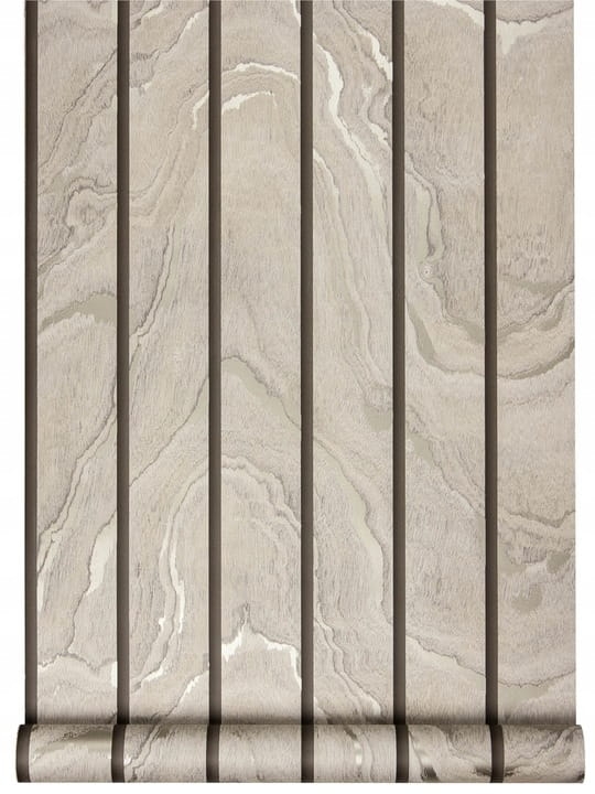 tapeta 193501 w PIONOWE PANELE lamele beż i platyna