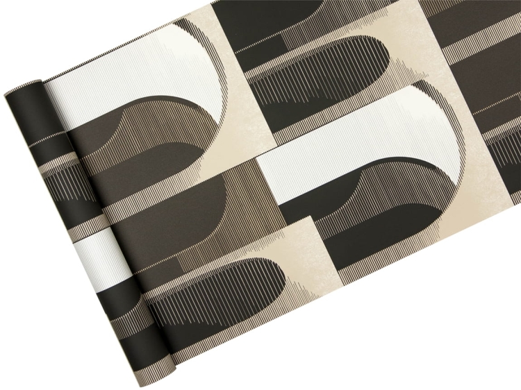 Tapeta Winylowa A63301 Geometryczna w modne Czarne Łuki