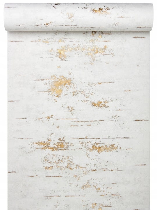 tapeta A61207 Winylowa Beton + Poziome Złote Przetarcia