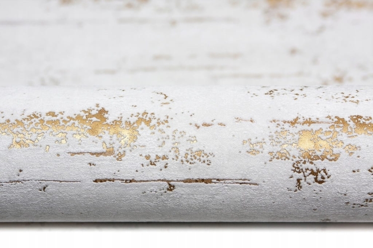 tapeta A61207 Winylowa Beton + Poziome Złote Przetarcia
