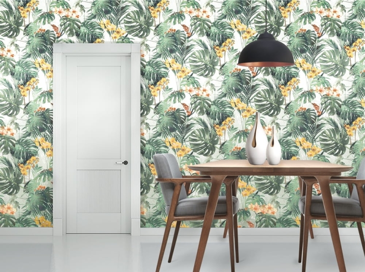 tapeta MY2101 monstera i storczyki