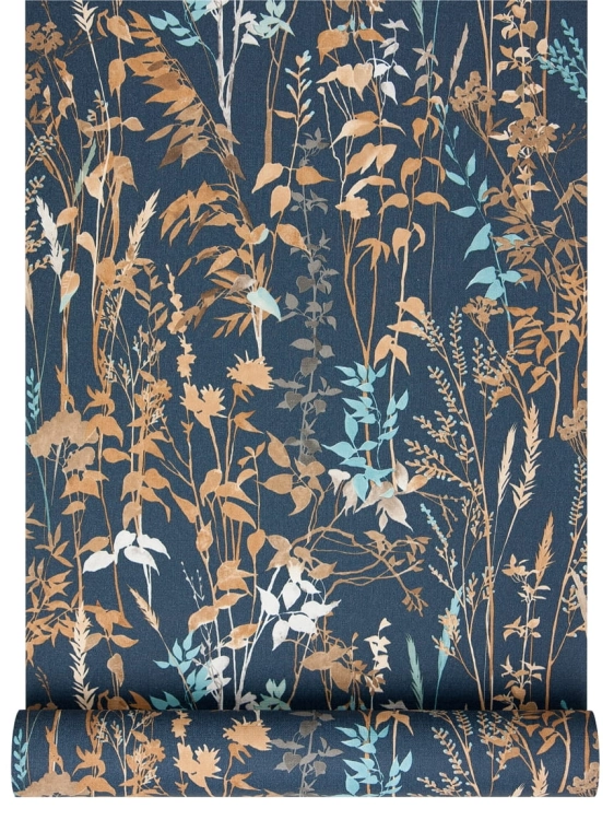 tapeta 10258-08 skandynawska granatowa łąka