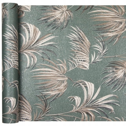 Tapeta L82514 imitacja bambusowych liści nowoczesny motyw roślinny