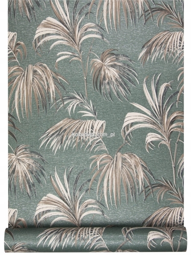 Tapeta L82514 imitacja bambusowych liści nowoczesny motyw roślinny