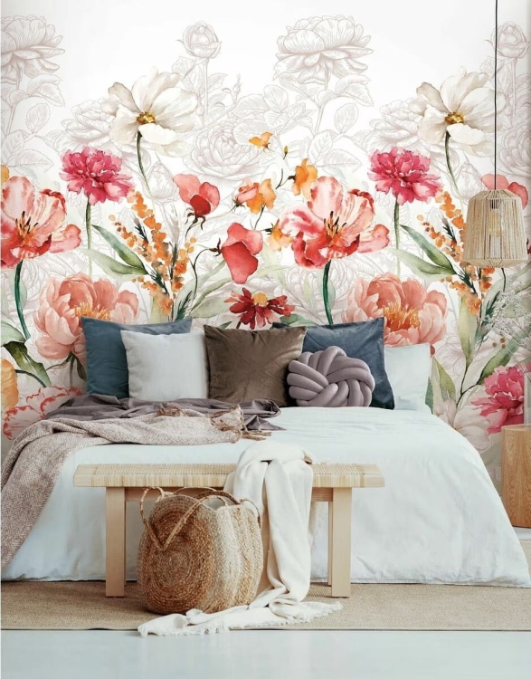 Tapeta Mural 96452 panoramiczna Marburg Kwiaty 159 x 280 cm