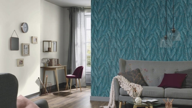 Tapeta 10391-19 winyl na flizelinie w DUŻE LIŚCIE egzotyczny wzór