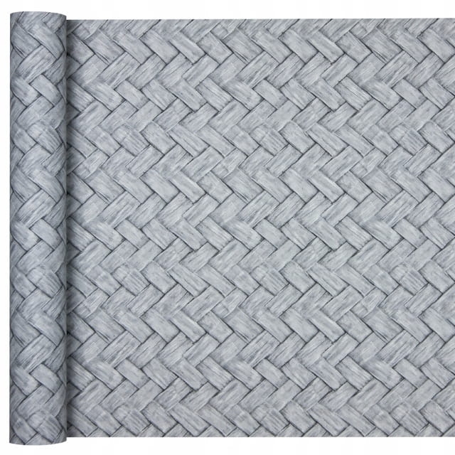 Tapeta M69009 na ścianę naturalna SZARA Plecionka Deska Drewno flizelina