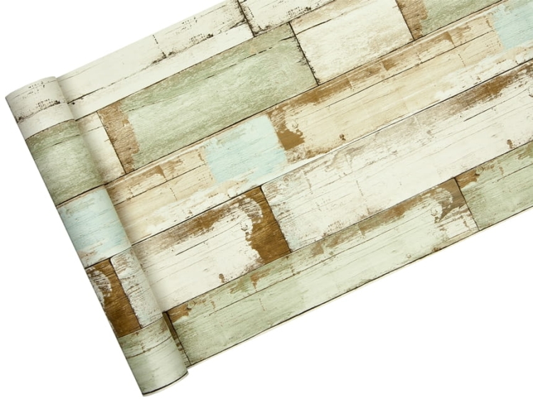 tapeta 36894-2 w pastelowe deski