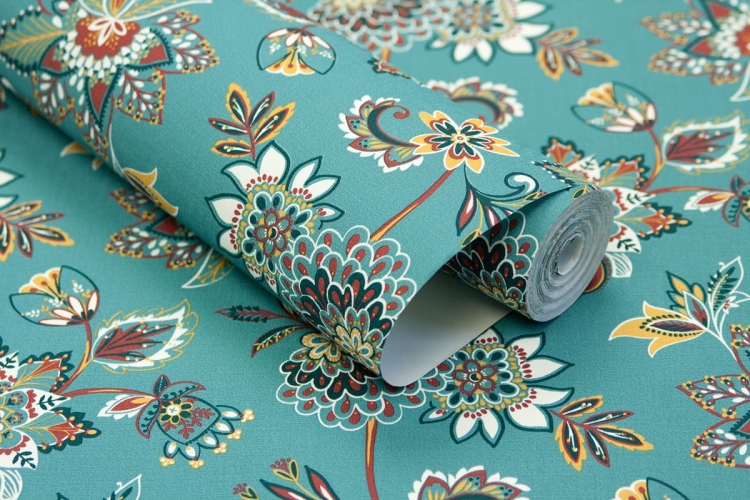 tapeta 466713 turkusowy skandynawski wzór