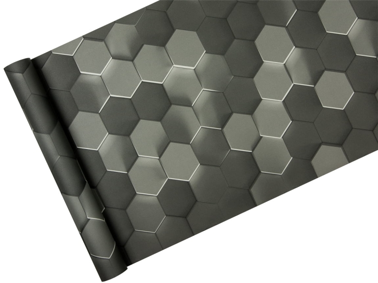 tapeta 38723-3 antracytowe heksagony