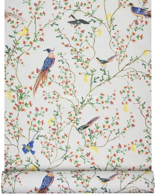 Tapeta-luksusowa-KLASYCZNA-Rajskie-ptaki-kwiaty-winylowa-EAN-GTIN-4001860356234.jpg