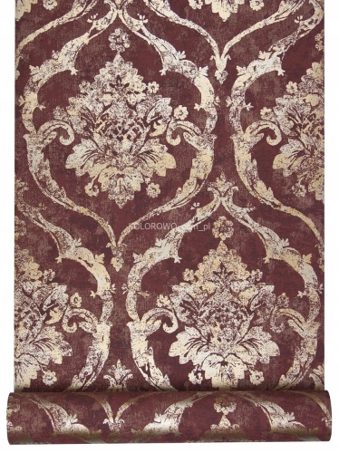 Tapeta-Efektowny-Ornament-Bordowo-Zloty-na-Flizelinie-Stan-opakowania-oryginalne.jpg