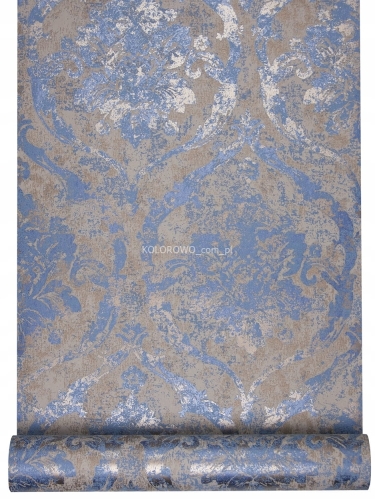 Tapeta-Efektowny-Ornament-Niebiesko-Bezowy-na-Flizelinie-glamour-Stan-opakowania-oryginalne.jpg
