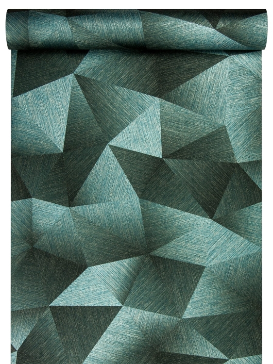 tapeta 10216-19 turkusowa geometria 3d
